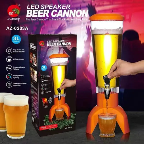 Dispensador Tipo Yarda 3.5Lt de Cerveza y Bebidas con Bocina Bluetooth