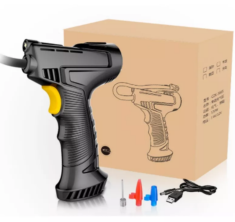 Compresor de Aire Automatico Led - Tipo Pistola