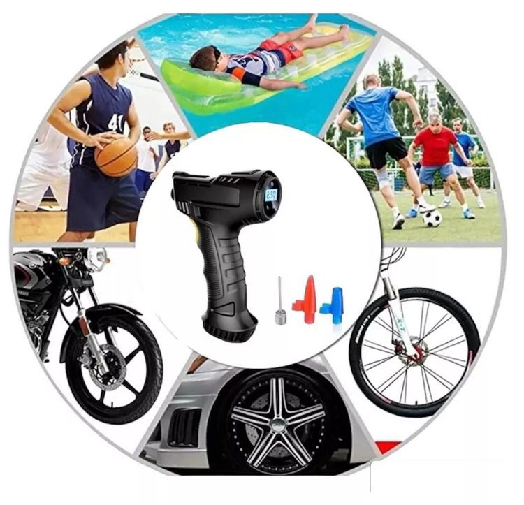 Compresor de Aire Automatico Led - Tipo Pistola