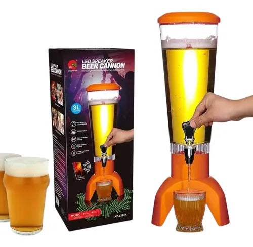 Dispensador Tipo Yarda 3.5Lt de Cerveza y Bebidas con Bocina Bluetooth